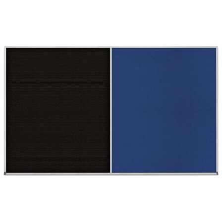 United Visual Products Double Door Radius Corkboard, 42"x32", Hea, UV70125RC-SATIN-AMETHY UV70125RC-SATIN-AMETHY